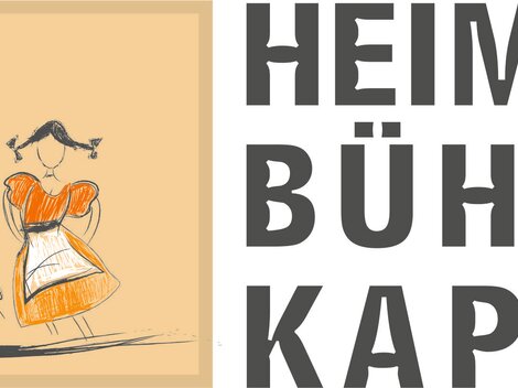 A simply sketched pair in traditional costume. The text "HEIMAT BUEHNE KAPPLI" accompanies the image.