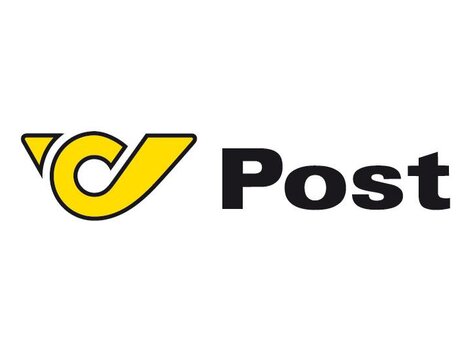 A simple logo of the post with a yellow symbol and the lettering "Post" in black. The design is modern and clearly structured.